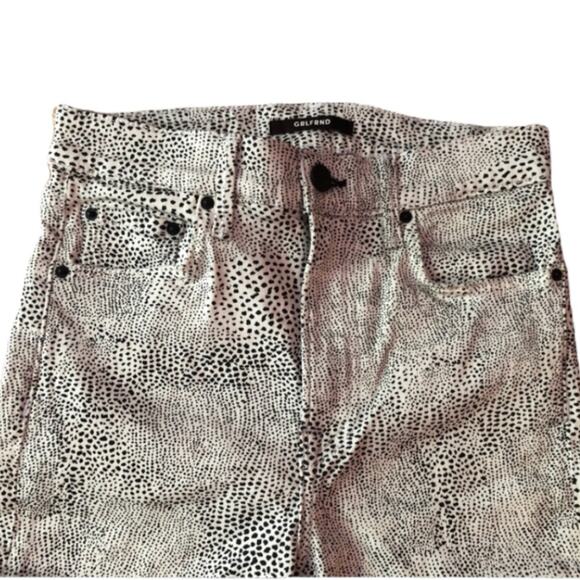 GRLFRND Reed High Rise Skinny Jeans Sz 25/26 NWT Animal Spotted Print USA - Picture 7 of 12